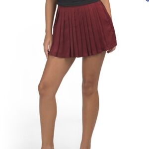 Burgundy Pleated Skirt NWT